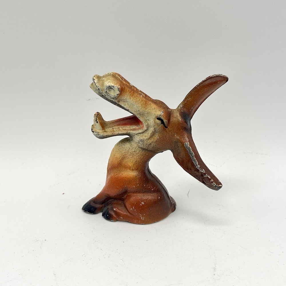Antique John Wright Cast Iron Donkey Figurine Bottle Opener Vintage Democrat